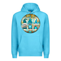 Ocean Blue Winter Gnomies Ornament Premium Hoodie - BundleAndBundleShop