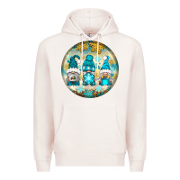 Pale Pink Winter Gnomies Ornament Premium Hoodie - BundleAndBundleShop