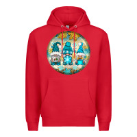 Red Winter Gnomies Ornament Premium Hoodie - BundleAndBundleShop