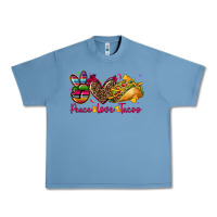 Pebble Blue peace love tacos Urban Heavy Tee - CTS Tumbler Store