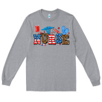 Heather Grey usa nurse Long Sleeve Tee - AdoDesignShop