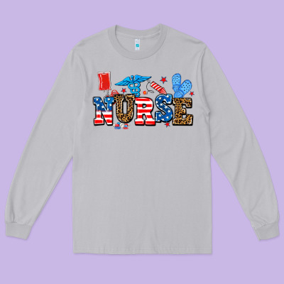 Usa Nurse Long Sleeve Tee Designed By Adodesignshop