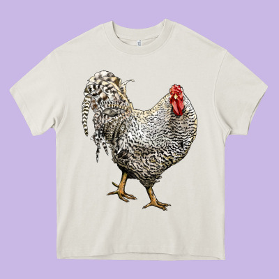 Dominique Rooster Heavy Core Tee Designed By Lillyallendesigns