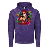 Cloud Purple mexico girl Vintage Hoodie - Zillion Design Studio
