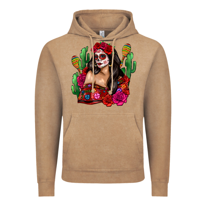 Mexico Girl Vintage Hoodie by Zillion Design Studio | Teevron