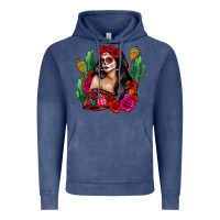 Vintage Denim mexico girl Vintage Hoodie - Zillion Design Studio