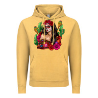 Vintage Mustard mexico girl Vintage Hoodie - Zillion Design Studio