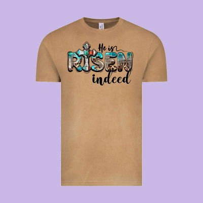 He Is Risen Indeed Vintage Tee Designed By Barkaloodesign