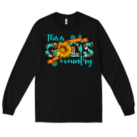Black this is gods country sunflower Long Sleeve Tee - AdoDesignShop
