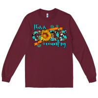 Burgundy this is gods country sunflower Long Sleeve Tee - AdoDesignShop
