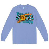 Colony Blue this is gods country sunflower Long Sleeve Tee - AdoDesignShop