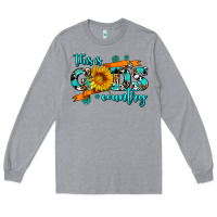 Heather Grey this is gods country sunflower Long Sleeve Tee - AdoDesignShop
