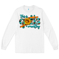 White this is gods country sunflower Long Sleeve Tee - AdoDesignShop