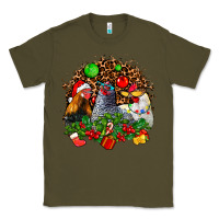 Army Green Christmas party and chickens Classic Tee - AdoDesignShop