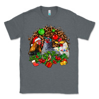 Charcoal Heather Christmas party and chickens Classic Tee - AdoDesignShop