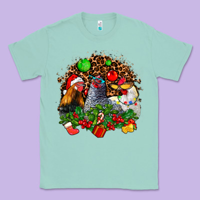 Christmas Party And Chickens Classic Tee Designed By Adodesignshop