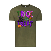 Vintage Olive Trick or Treat Vintage Tee - texasbilliewilder