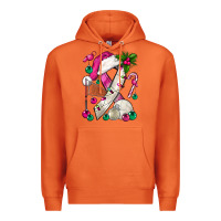 Carrot Pink Christmas Breast Cancer Ribbon Volleyball Premium Hoodie - BundleAndBundleShop