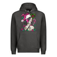 Pink Christmas Breast Cancer Ribbon Volleyball Premium Hoodie | Teevron