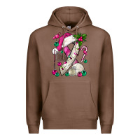 Chestnut Pink Christmas Breast Cancer Ribbon Volleyball Premium Hoodie - BundleAndBundleShop