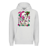 Dove Grey Pink Christmas Breast Cancer Ribbon Volleyball Premium Hoodie - BundleAndBundleShop
