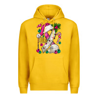 Lemon Pink Christmas Breast Cancer Ribbon Volleyball Premium Hoodie - BundleAndBundleShop