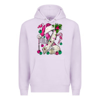 Lilac Pink Christmas Breast Cancer Ribbon Volleyball Premium Hoodie - BundleAndBundleShop