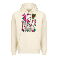 Tofu Pink Christmas Breast Cancer Ribbon Volleyball Premium Hoodie - BundleAndBundleShop