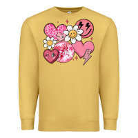 Antique Gold retro valentines day Premium Sweatshirt - MaliasSmallBusiness