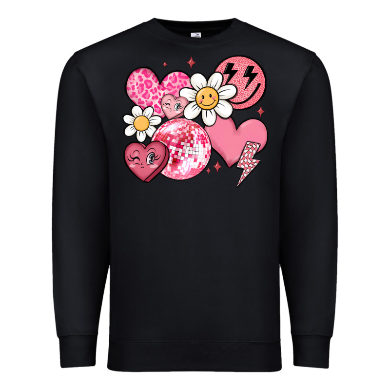 Retro Valentines Day Premium Sweatshirt by MaliasSmallBusiness | Teevron