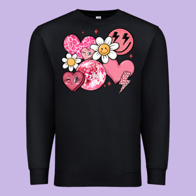 Retro Valentines Day Premium Sweatshirt Designed By Maliassmallbusiness