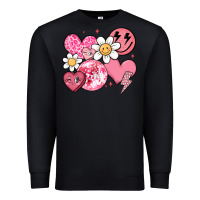 Black retro valentines day Premium Sweatshirt - MaliasSmallBusiness