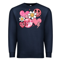 Navy retro valentines day Premium Sweatshirt - MaliasSmallBusiness