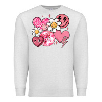 Oatmeal Heather retro valentines day Premium Sweatshirt - MaliasSmallBusiness
