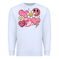 White retro valentines day Premium Sweatshirt - MaliasSmallBusiness