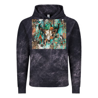 Cloud Black cowhide bull skull Vintage Hoodie - Zillion Design Studio