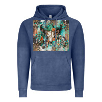 Vintage Denim cowhide bull skull Vintage Hoodie - Zillion Design Studio