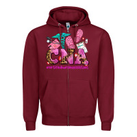 Burgundy cna certified nursing assistant Zipper Hoodie - AdoDesignShop
