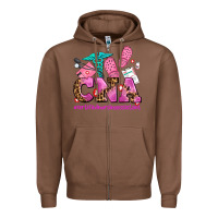 Chestnut cna certified nursing assistant Zipper Hoodie - AdoDesignShop