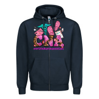 Navy cna certified nursing assistant Zipper Hoodie - AdoDesignShop