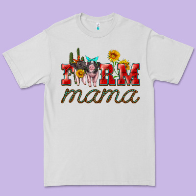 Farm Mama With Pigs Premium Tee Designed By Artiststas