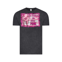 Vintage Black in october we wear pink pig Vintage Tee - RanaPortraitStore
