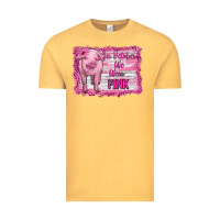 Vintage Mustard in october we wear pink pig Vintage Tee - RanaPortraitStore