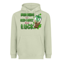 Matcha iced coffee and luck Heavyweight Hoodie - MaliasSmallBusiness