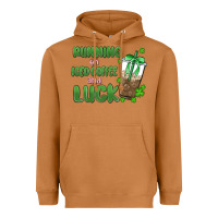 Meerkat iced coffee and luck Heavyweight Hoodie - MaliasSmallBusiness