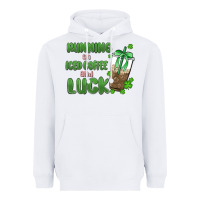 White iced coffee and luck Heavyweight Hoodie - MaliasSmallBusiness