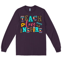 Plum teach love inspire Long Sleeve Tee - AdoDesignShop