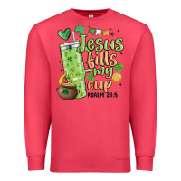 Cardinal st. patricks day jesus fills my cup Premium Sweatshirt - MaliasSmallBusiness