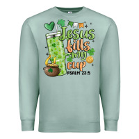 Seafoam st. patricks day jesus fills my cup Premium Sweatshirt - MaliasSmallBusiness
