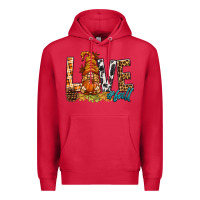 Cardinal Love Fall Gnome Premium Hoodie - BundleAndBundleShop
